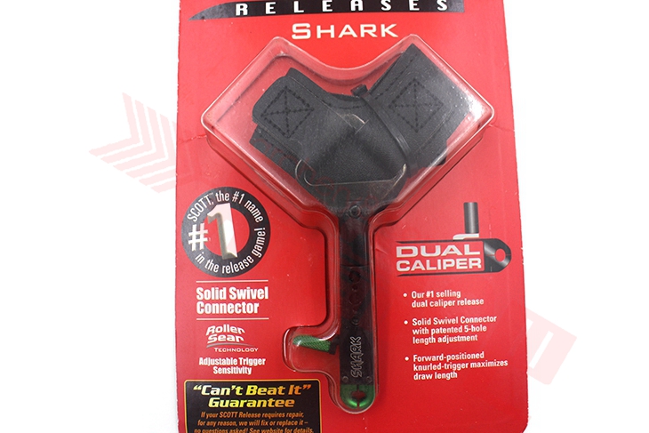 SCOTT RELEASE SHARK BUCKLE STRAP BLACK 斯考特鲨鱼 腕带撒放器（硬杆）